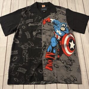 RALPH MARLIN MARVEL COMICS CAPTAIN AMERICA SHORT SLEEVE SHIRT SIZE XL